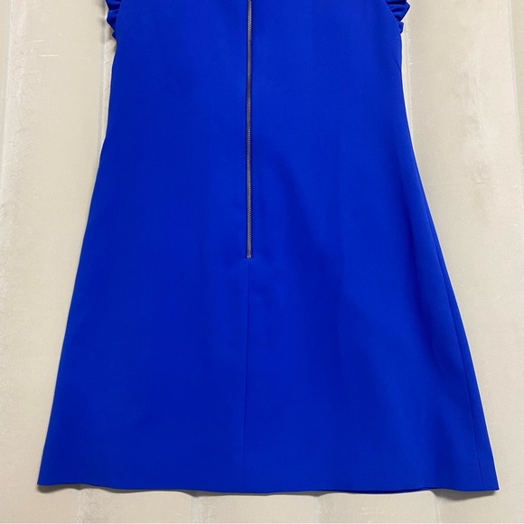 Alice + Olivia Women’s Elsa Dress Size 10 Ruffle Trim Shift Ultramarine Designer - Picture 10 of 10